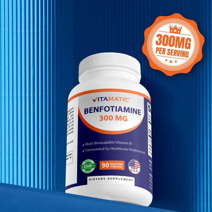 Benfotiamina 300 Mg 90 Cápsulas Vitamina B1 Soluble En Grasa - Imagen 7