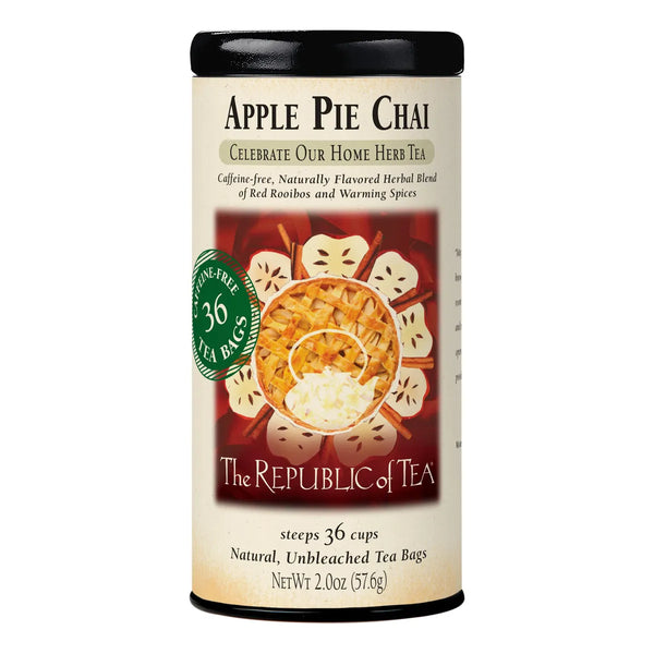 Té De Hierbas Chai Sabor Pastel De Manzana 36 Bolsitas Relajación Y Placer