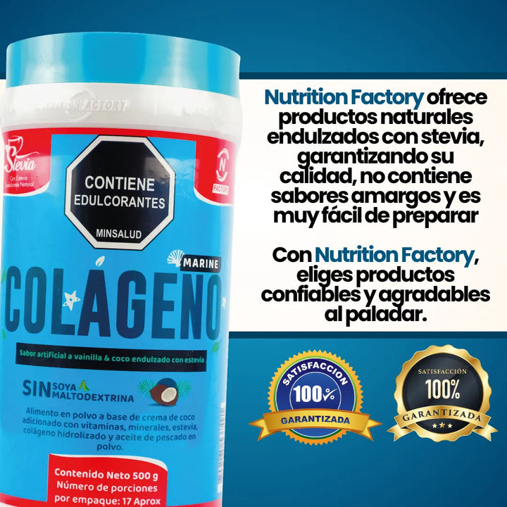 Kit X3 Colágeno Marino Nutrition Factory + Endulzante Monksweet 30ml - Imagen 9