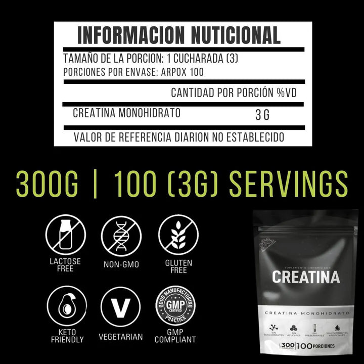 Creatinas Monohidratadas 100% Pura Creatina Monohidrato Suplemento Sin Sabor - Imagen 4