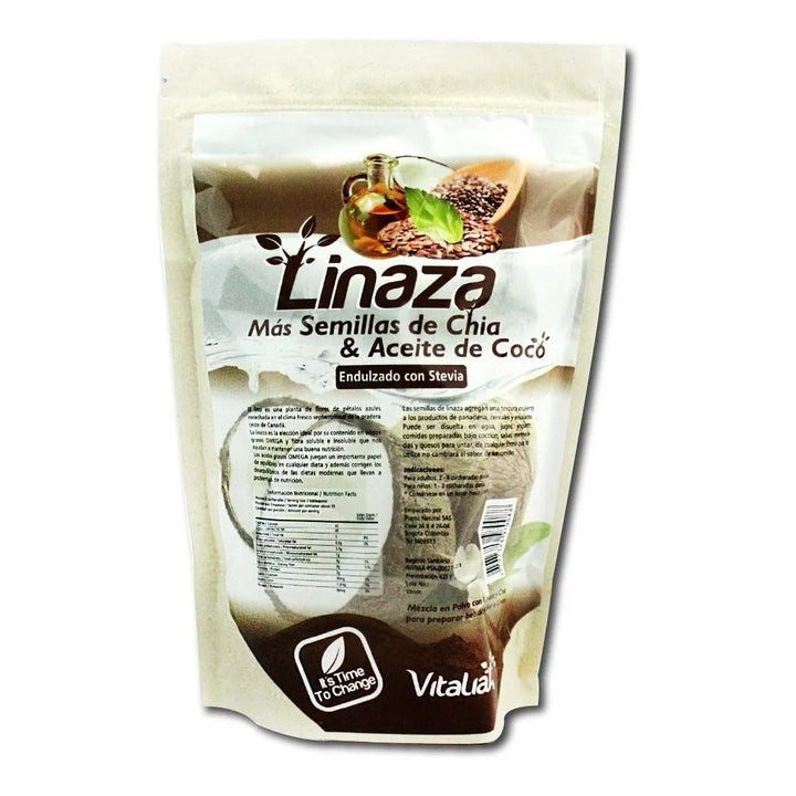 Kit X2 Fibra Linaza, Chía Y Aceite Coco Natural Vitaliah - Imagen 2