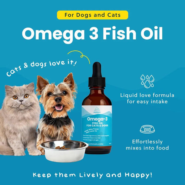 Aceite De Pescado Omega 3 Silvestre Para Mascotas Líquido Ep - Imagen 3