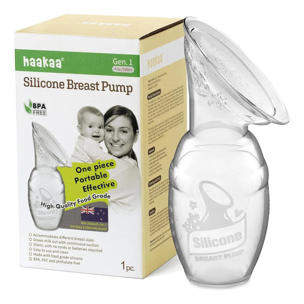 Bomba De Leche Manual Haakaa Silicona Grado Alimenticio 100ml Extracción Silenciosa