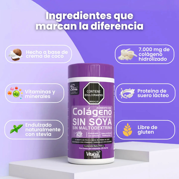 Colágeno Hidrolizado Vitaliah Vainilla - Imagen 4