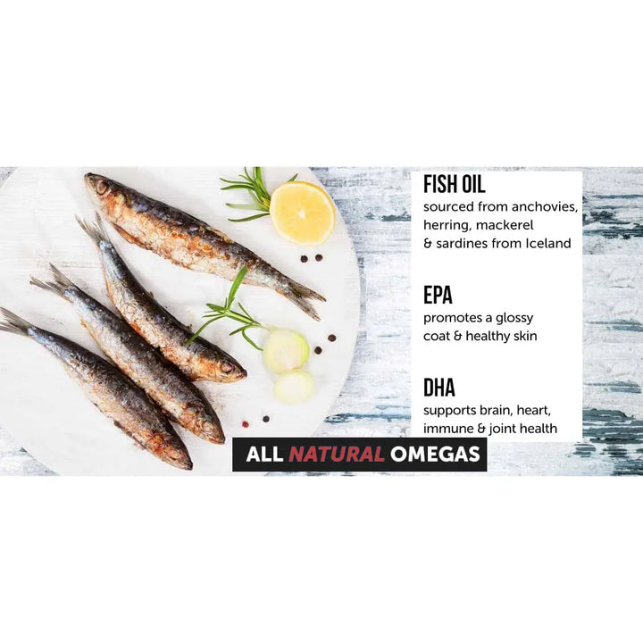 Aceite De Pescado Omega 3 Para Perros 180 Tabletas Alivio Pi - Imagen 3