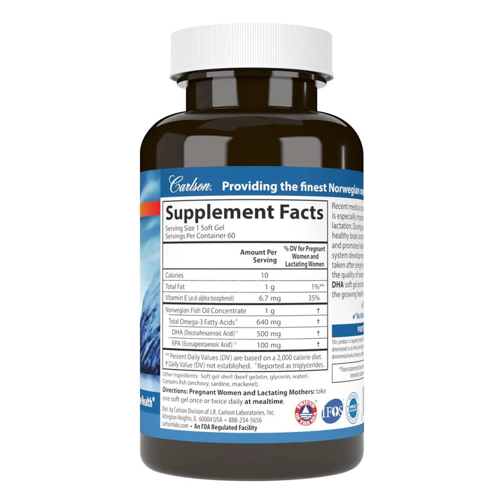 Dha Para Madre 500 Mg Apoyo Prenatal Desarrollo Fetal Salud - Imagen 2