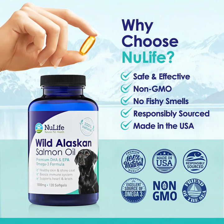 Aceite De Salmón Salvaje De Alaska Para Perros Omega 3 Piel - Imagen 5