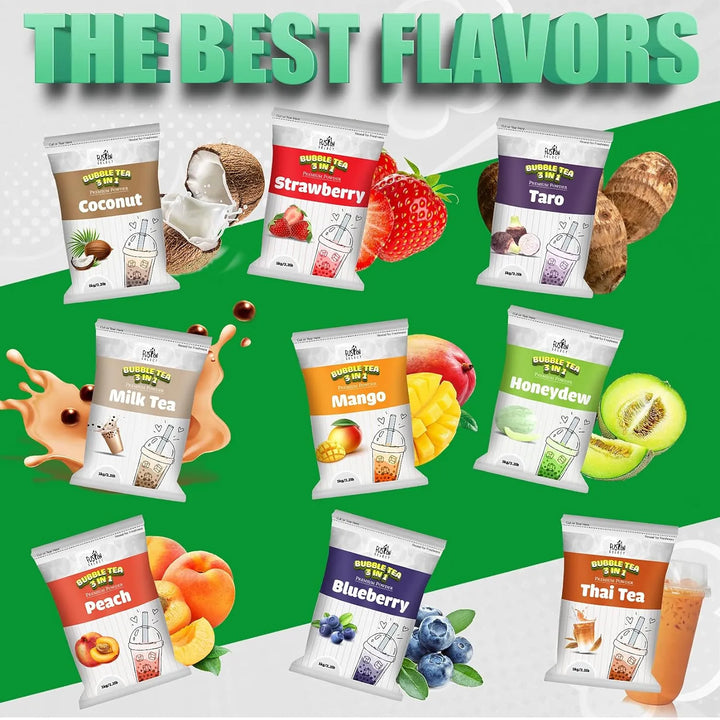 Polvo De Té Con Leche De Azúcar Morena 1 Kg Sabor 3 En 1 Cre - Imagen 4