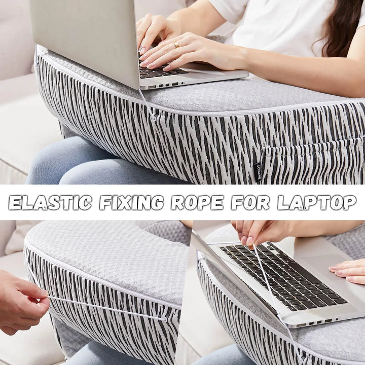 Almohada De Escritorio Ergonómica Para Regazo Ideal Lectura Gris - Imagen 7
