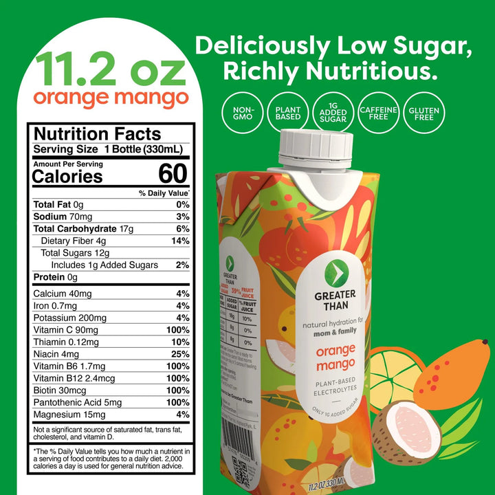 Agua De Coco Con Frutas Para Lactancia Mango Naranja Hidrata - Imagen 2