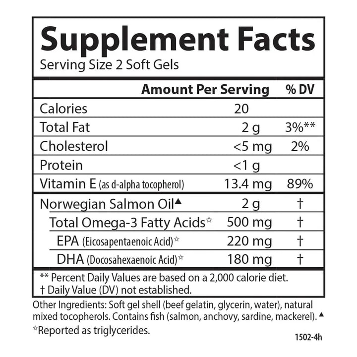 Carlson Aceite De Salmon Noruego 500mg Omega-3 50 Capsulas - Imagen 4