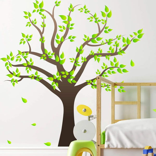 Pegatinas De Pared Arboles Verdes 3D Removibles Decoracion Familiar