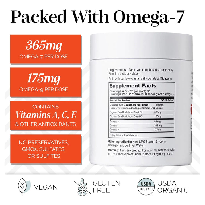 Cápsulas Omega 7 Aceite Espino Amarillo Himalaya Orgánico 60 - Imagen 3