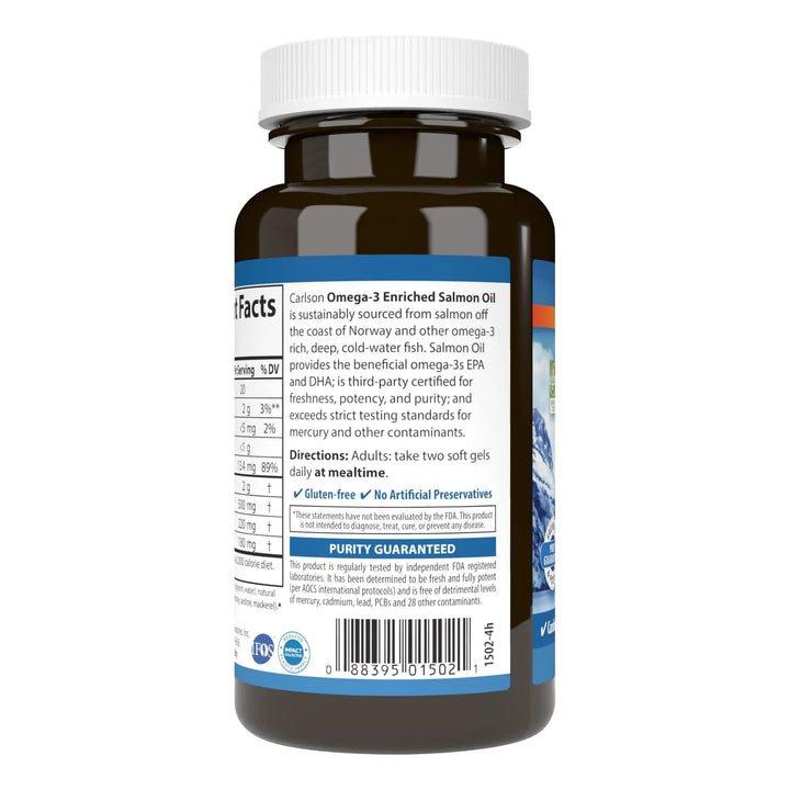 Carlson Aceite De Salmon Noruego 500mg Omega-3 50 Capsulas - Imagen 3