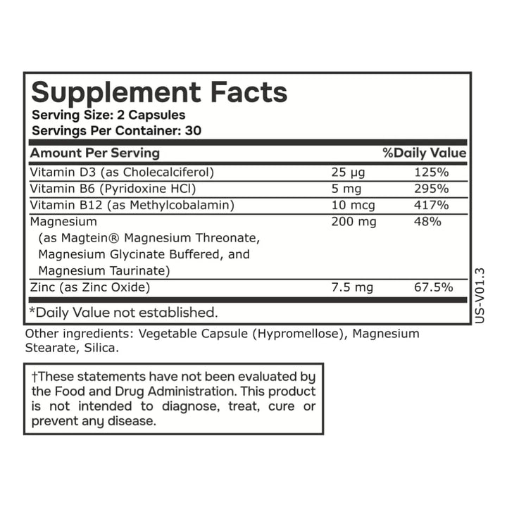 Glicinato Magnesio L-treonato Taurinado Complejo Multivitamí - Imagen 8
