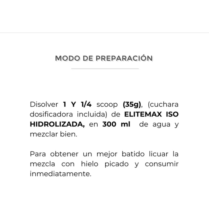 Elite Max Iso Hidrolizada 1500gr - Imagen 7