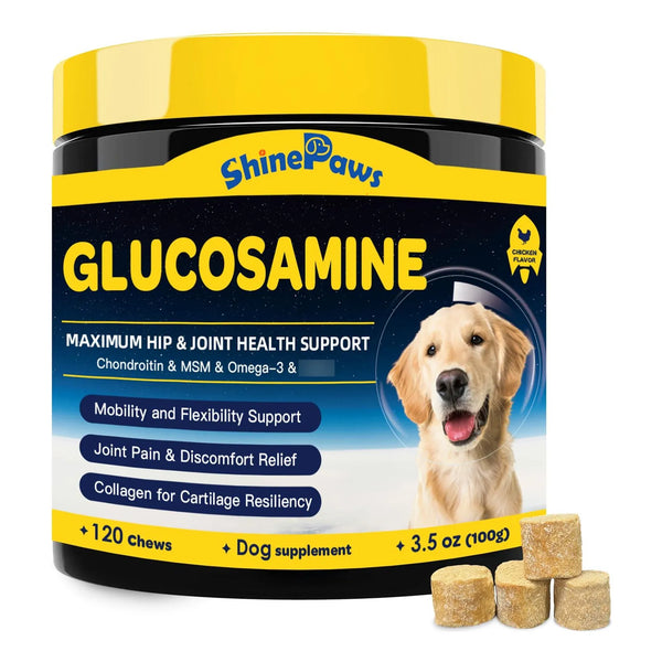Suplemento Articular Para Perros Glucosamina Condroitina Omega3 MSM Cáñamo 120 Bites