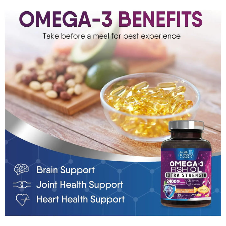 Aceite De Pescado 2400 Mg Omega 3 Epa Dha Apoyo Salud Inmuno - Imagen 7