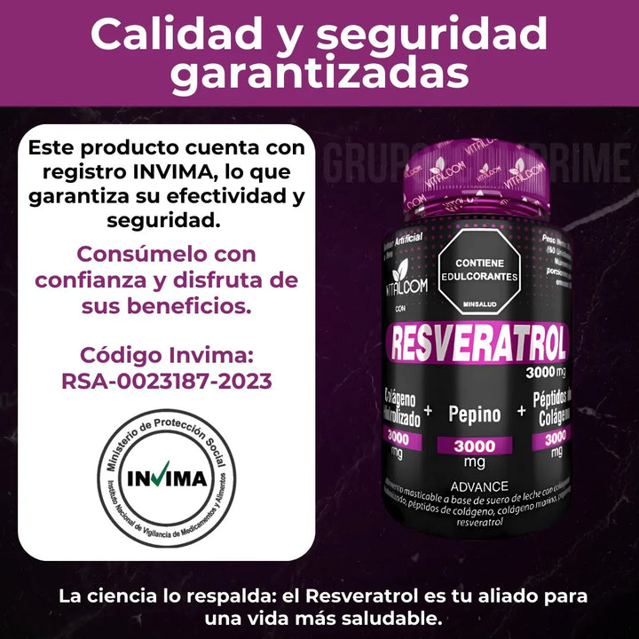 Resveratrol Puro Original X3 Natural - Imagen 2