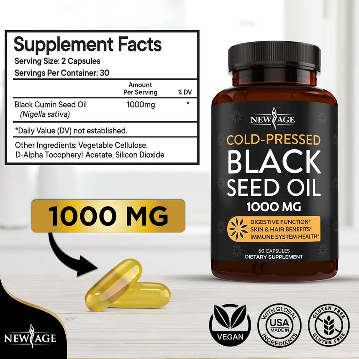 Cápsulas Aceite Semilla Negra Prensado En Frío Nigella Sativ - Imagen 2