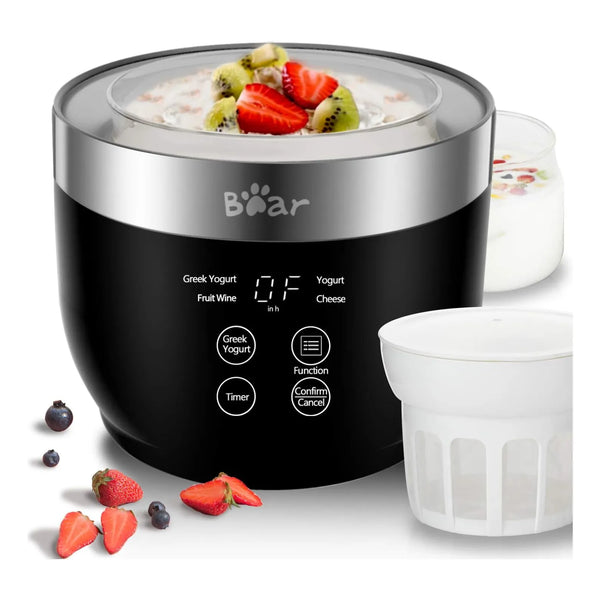 Maquina Para Hacer Yogur Griego Casero Con Temporizador Digital Y Filtro Incluido