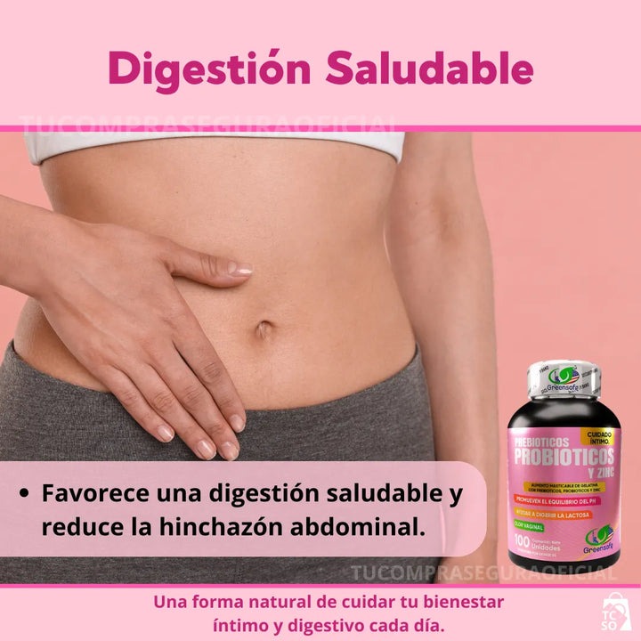 Probióticos Prebióticos Y Zinc Cuidado Intimo De La Mujer Sin Sabor - Imagen 5
