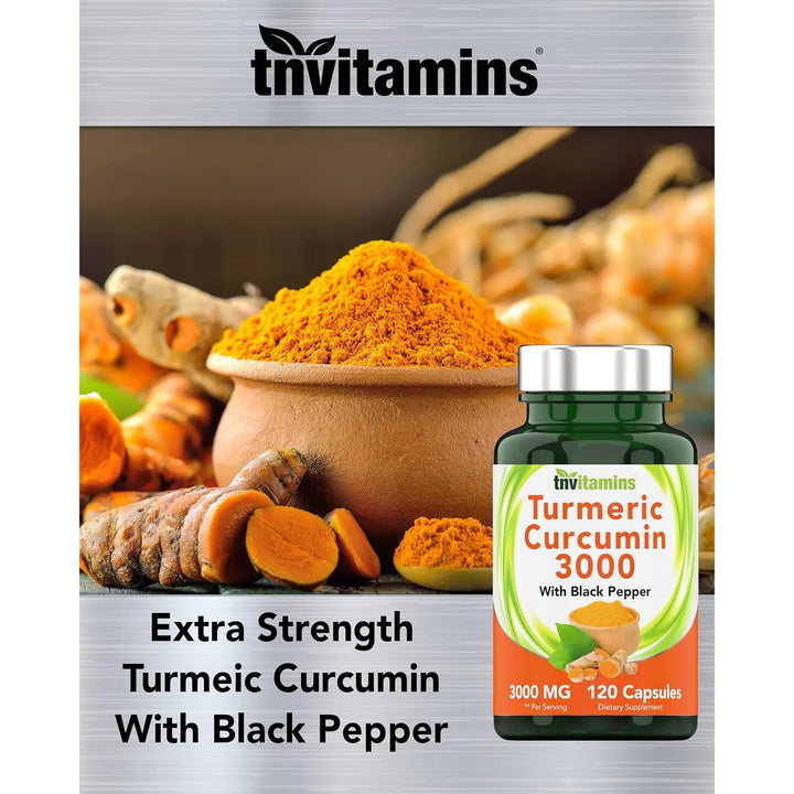 Cápsulas Curcumina Cúrcuma Pimienta Negra 3000 Mg 120 Unidad - Imagen 4