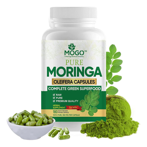 Cápsulas De Moringa Orgánica 180 Unidades Para Energía Inmun - Imagen 1