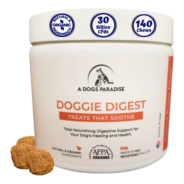 Doggie Digest Probióticos Naturales Para Perros 10 Nutrientes Salud Intestinal Piel