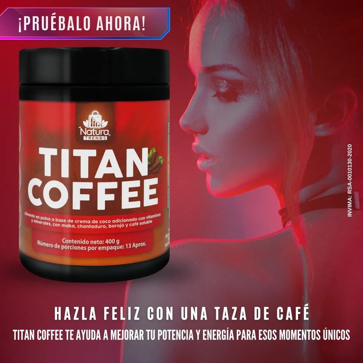 Titan Coffee Capuchinno Instantaneo Potenciador Libido Energia 400gr - Imagen 7