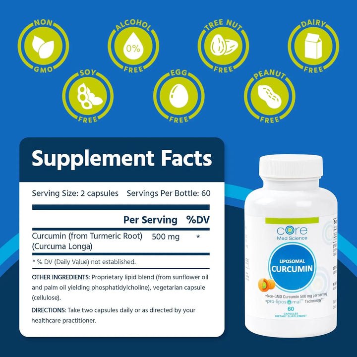 Cápsulas De Curcumina Liposomal 500 Mg Extracto Puro Alta Ab - Imagen 3