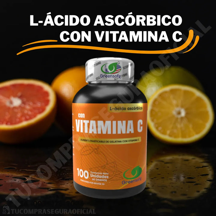 Vitamina C 1000mg Pura Acido Ascórbico Caps  Sistema Inmune Natural - Imagen 2