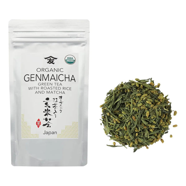 Té Genmaicha Orgánico De Hojas Sueltas Con Arroz Integral Tostado