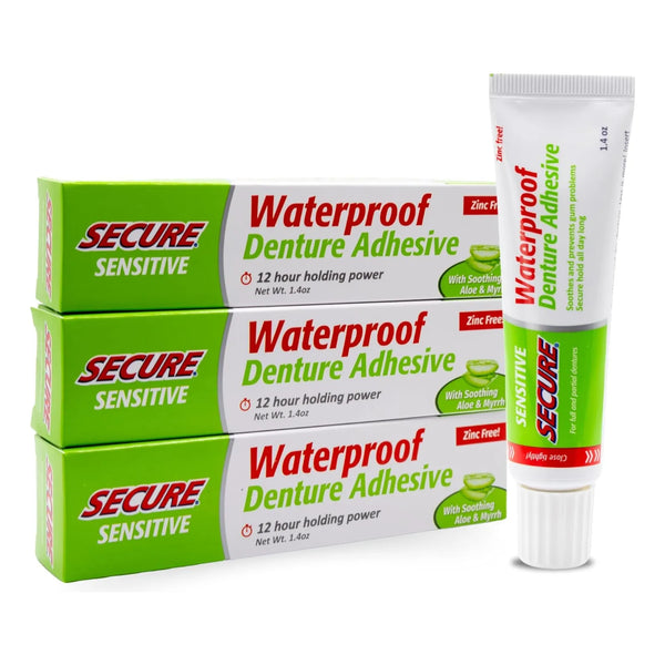 Adhesivo Para Dentaduras Postizas Sensibles Secure X 3 Und - Imagen 1