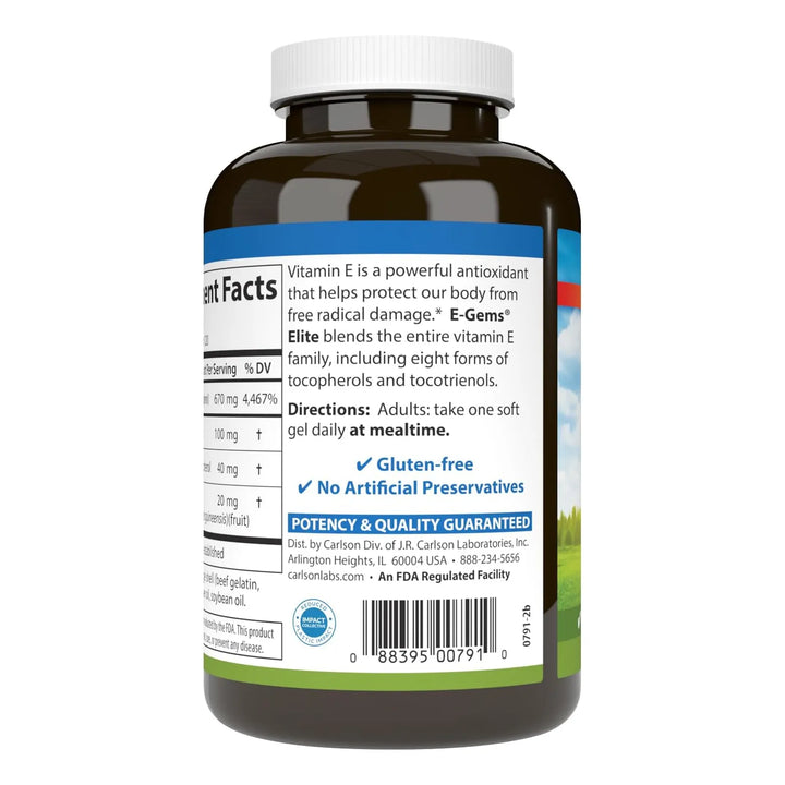 Vitamina E 1000 Ui Con Tocoferoles Y Tocotrienoles Geles Bla - Imagen 3