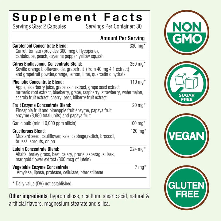 Cápsulas Energizantes De Frutas Y Verduras Antioxidantes 30 - Imagen 2