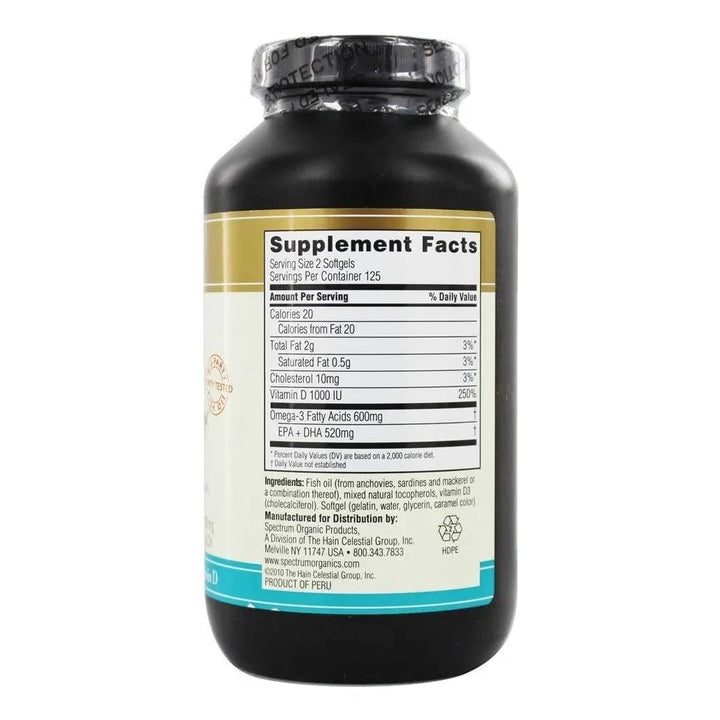 Aceite De Pescado Con Vitamina D 1000 Mg 250 Cápsulas Blanda - Imagen 3