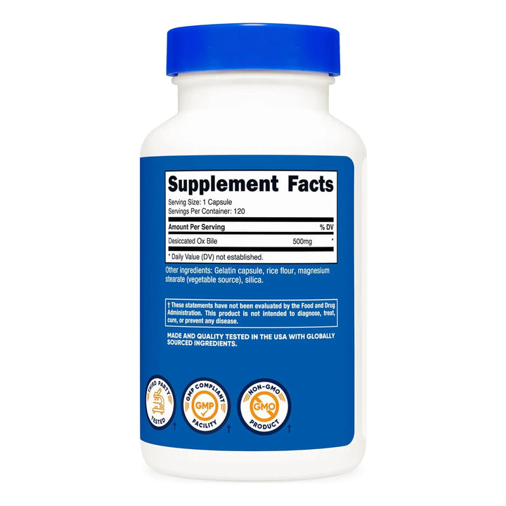 Cápsulas De Bilis De Buey 500 Mg 120 Unidades Saludable Y Na - Imagen 5