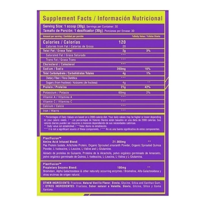 Proteina Vegan Protein 910gr - Imagen 2