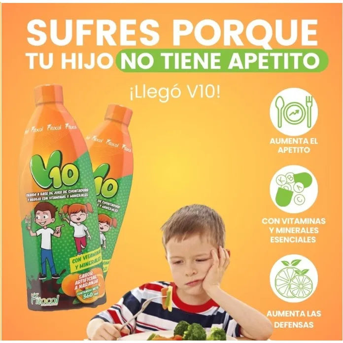 V10 Apetito Y Vitaminas Niños Naranja - Imagen 9