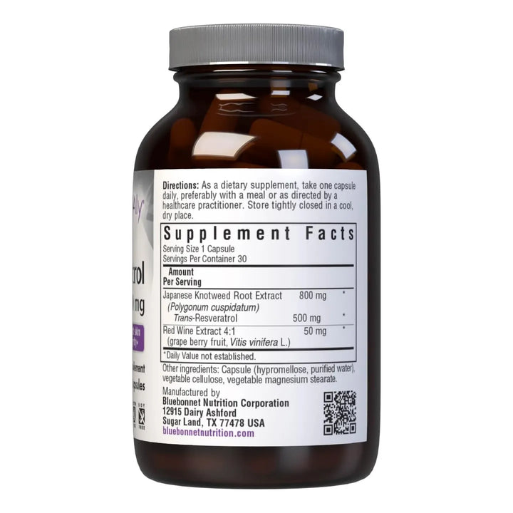 Cápsulas De Resveratrol 500 Mg Para La Salud De La Piel 30 P - Imagen 2