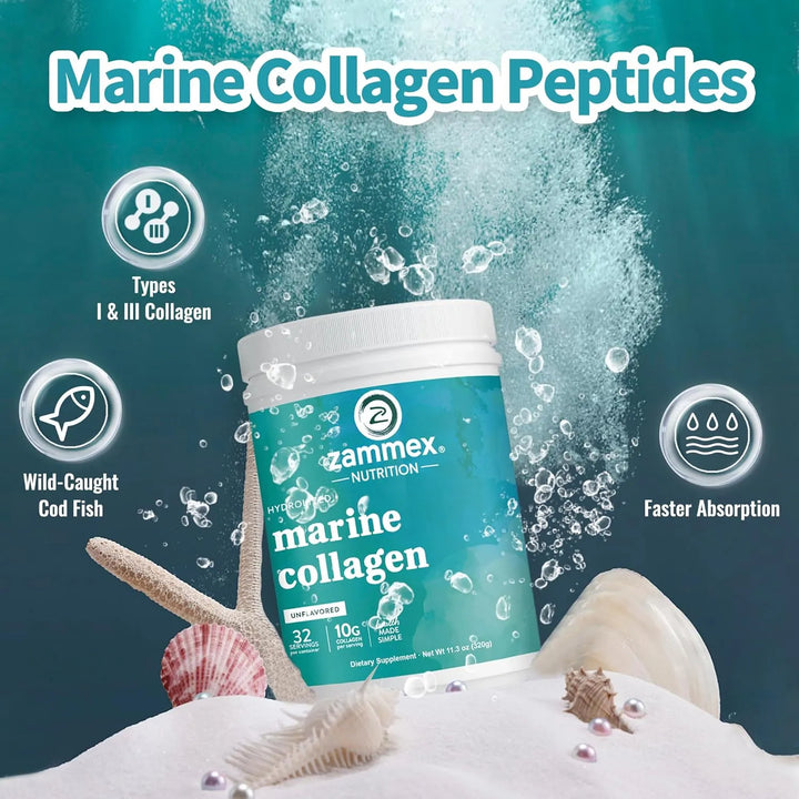 Péptidos De Colágeno Marino En Polvo Sin Sabor Para Piel Cab - Imagen 6