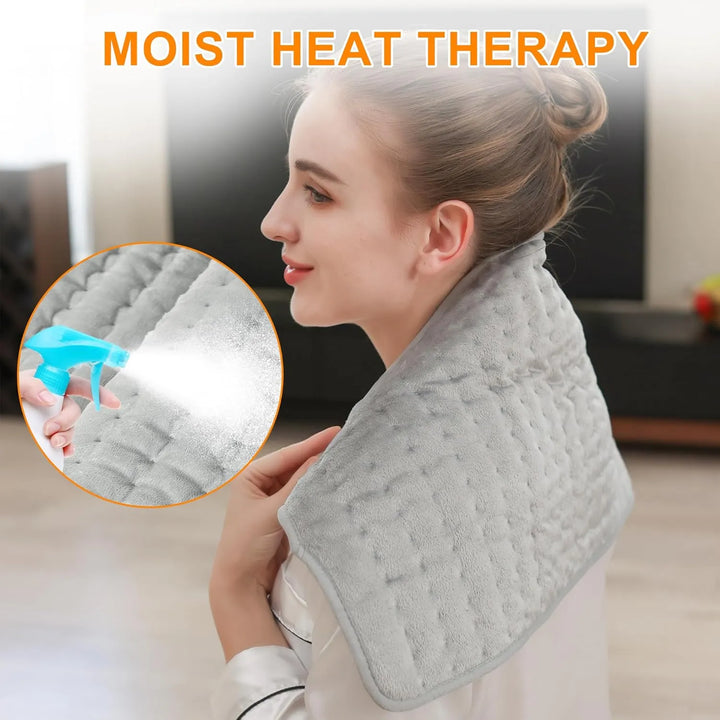 Almohadilla Térmica Eléctrica Gris Para Espalda Y Cuello - Imagen 4