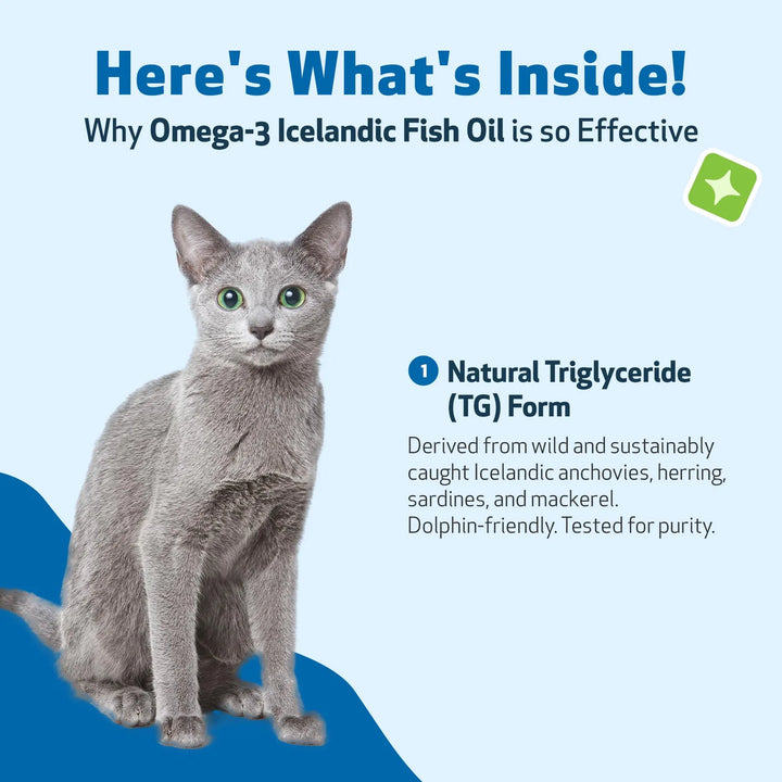 Aceite De Pescado Islandés Omega 3 Para Gatos Captura Natura - Imagen 6
