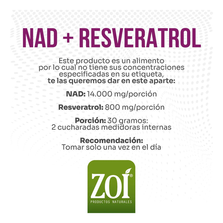 Nad + Resveratrol Anti Edad Zoí Uva - Imagen 2