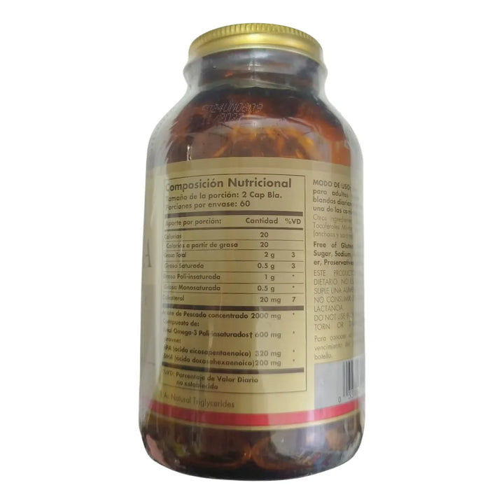 Omega 3 Epa + Dha X 120 Cap - Solgar - Imagen 5