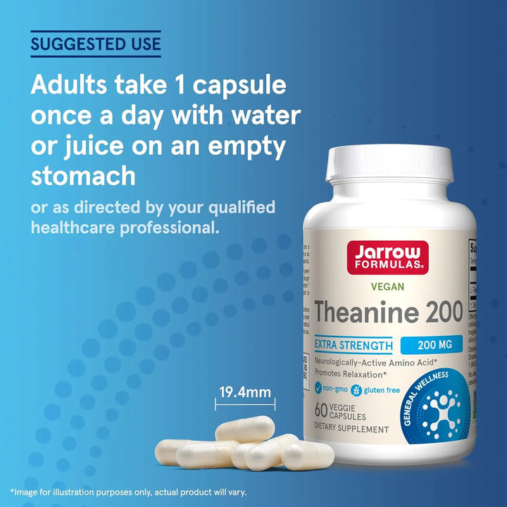 Theanine 200 Mg Aminoacido Neurologicamente Activo 60 Cap - Imagen 7
