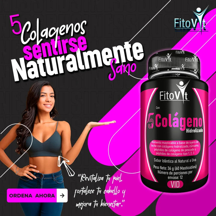5 Cólagenos Hidrolizado Fitovit Uva - Imagen 8