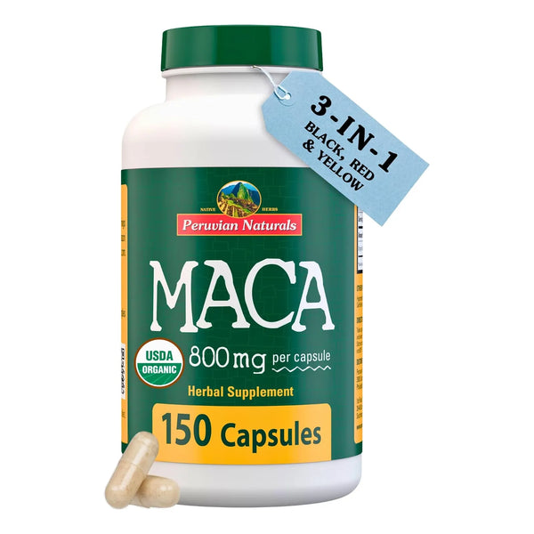 Cápsulas De Raíz De Maca Orgánica 2400 Mg Para Mujeres Y Hom - Imagen 1