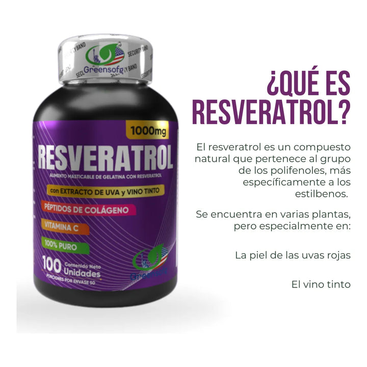Resveratrol 1000mg 100 Capsulas N/a - Imagen 3